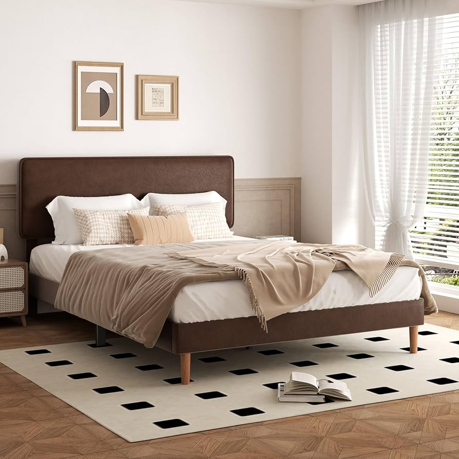 Amazon.com: Sismplly Queen Size Upholstered Bed Frame with Amazon.com: Sismplly Queen Size Upholstered Bed Frame with